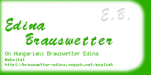 edina brauswetter business card